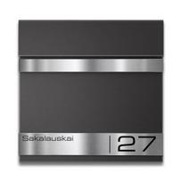 Pašto dėžutė personalizuota graviravimu | DB 703 Blizgi geležis | Stencil