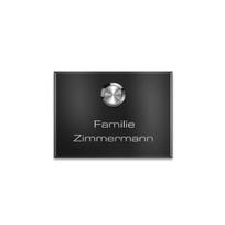 Metzler durų skambutis su graviravimu + LED mygtukas pasirinktinai | RAL 9005 Juoda 9 x 9 cm | Stella
