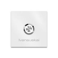 Metzler durų skambutis su graviravimu + LED mygtukas pasirinktinai | RAL 9016 Balta 9 x 9 cm | Stella