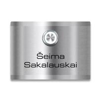 Durų skambutis iš nerūdijančio plieno, su LED mygtuku | Šlifuotas nerūdijantis plienas | Heidi