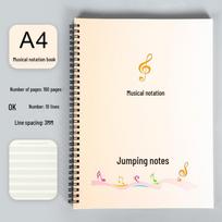 Professional Music Score Practice Notebook for Students - Large, Medium, Small - Thickened Staff Paper for Piano