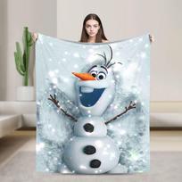 Olafas iš Frozen animacinis filmas žiema sniegas Antklodė Šilta jauki puri Mesti pledai sofai 50x60 colių Daugybė dydžių Lovatiesė 30x40in