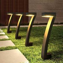 Modernūs geometriniai saulės energijos takų šviestuvai, 7 formos lauko sodo lempa - Atspari vandeniui, šiltai balta LED, kiemo, važiuojamosios dalies, vejos dekoravimui, lengvai montuojami 1pc