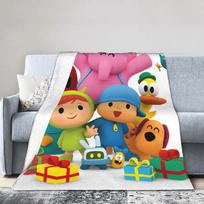 P-POCOYO Elly pliušinis pledas Vaikams flanelinis patalynės užtiesalas sofai, foteliui, lovai Super šiltas patalynės užtiesalas Dovanojimo idėja 30x40in