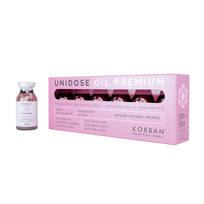 Korban Unidose Oil Premium greito poveikio plaukų atstatymo procedūra, 6x13 ml.