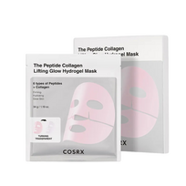 Cosrx Peptide Collagen Glow Hydrogel Mask hidrogelinės veido kaukės, 3 vnt.