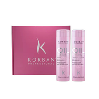 Korban Oil Premium rinkinys plaukų priežiūrai, 2x250 ml.