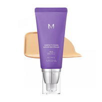 Missha M Perfect Cover Serum BB Cream serumo pagrindo kremas, No.25 Warm Beige, 50 ml.