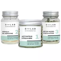 D-LAB Nutricosmetics Programme Masse Capillaire maisto papildų kompleksas plaukų apimties didinimui, 140 kapsulės