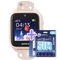 Herojaus rinkinys: Super-G Active Pro Rožinis laikrodis + SIM XL planas