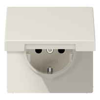JUNG Lizdas SCHUKO su dangteliu IP44 dramblio kaulo spalvos 16A 250V, LS1520KL