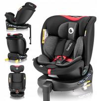 Lionelo Navy i-Size Black Red besisukanti automobilinė kėdutė, ISOFIX, juoda/raudona