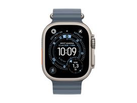 Watch Apple Watch Ultra 3 (2025) 5G 49mm Natural Titanium Case with Ocean Band - Anchor Blue | MEWH4QF/A | 195950608793