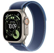 Watch Ultra 3 GPS + Cellular 49mm Natural Titanium Case with Blue/Bright Blue Trail Loop - M/L | MEWU4QP/A | 0195950609486