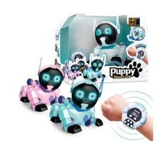Nuotoliniu būdu valdomas interaktyvus šuo - robotas , rožinis/baltas