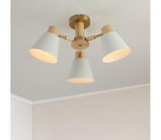 Brilagi - prie lubų tvirtinamas šviestuvas LUND WOOD 3xE27/40W/230V, skersmuo 50 cm, medinis