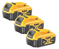 Akumuliatorius DeWalt DCB184P3-XJ; 18 V; 5,0 Ah; Li-ion; 3 vnt.