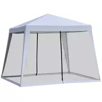 Sodo paviljonas, pavėsinė su tinkleliu nuo uodų - pilka 3 x 3 m
