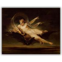 Reprodukcija „Arielė ant šikšnosparnio nugaros“, Henry Singleton (1819)