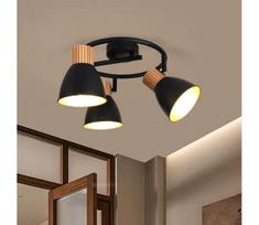 Brilagi - Taškinis šviestuvas ODENSE 3xE14/10W/230V mediena/juoda