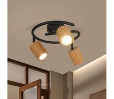 Brilagi - Taškinis šviestuvas MODERN WOOD 3xGU10/8W/230V mediena/juoda
