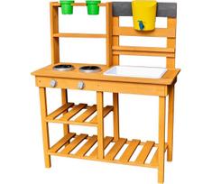 2Kids Toys - Medinė sodo virtuvėlė su kriaukle