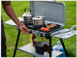 Campingaz Camping Kitchen 2 Multi Cook Plus (Gray, 2 Kochfelder 2x 1,8 kW + Grillplatte 0,9 kW, Modell 2025) | 2213312 | 3138522134297