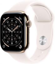 Apple Watch Series 11 GPS + Cellular 42mm Gold Titanium Gehäuse mit Sport Band (light blush) - S/M | MF8W4ZR/A | 0195950629460