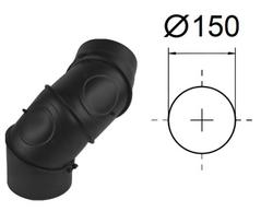 Universalus reguliuojamas lenkimas kampu su 2 peržiūromis. Juodas metalas 2 mm. D-150 mm.
