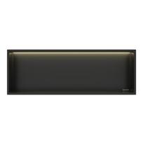 Vonios Lentyna, Įleidžiama Wall-Box One - Juoda, Su Led Lemputėmis - 30X90X10 Cm