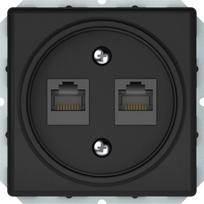 Kompiuterio lizdas VILMA ST150, 2 vietų, įleidžiamas, RJ-45, be rėmelio, juoda matinė sp., KLRJ45-26