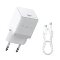 Įkroviklis nešiojamam kompiuteriui Įkroviklis Baseus Palm 20W USB-C + USB-C to USB-C cable 1.0m baltas P10111602213-01