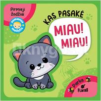 MANO PIRMI ŽODŽIAI. KAS PASAKĖ MIAU MIAU? Minkšta paveikslėlių knygelė