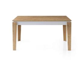 Virtuvinis stalas Asir Asos 2971, 140x75x80 cm, rudas/baltas