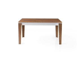 Virtuvinis stalas Asir Asos 2972, 140x75x80 cm, rudas/baltas