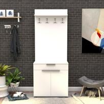 Prieškambario spinta Asir Prt-521-Bb-1, 73x187x36 cm, balta
