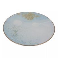 Keraminė lėkštė su mėlynu ir auksiniu dekoru, 27 cm