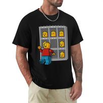 Veido-Lego Marškinėliai Harajuku Trumpomis Rankovėmis 100% Medvilnė Grafiniai Marškinėliai Viršutiniai Drabužiai S smėlis
