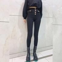 Lieknos moteriškos siauros pieštuko džinsai Butto Mom Denim Pants Fashion Vintažinės tamprios kelnės S juoda
