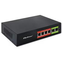Qoltec FAST Ethernet PoE SWITCH 4xRJ45 2XRJ45 Uplink 65 52289