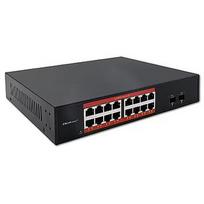 Qoltec Gigabit Ethernet SWITCH PoE 16xRJ45 2xSFP 52364