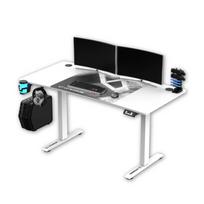 Žaidimų stalas Ultradesk LEVEL V2, reguliuojamo aukščio,140 x 68 cm, baltos spalvos