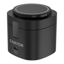 Canyon 4 in 1 Wireless Charging Stand, 30W max, Size: 70x70x70.3mm, weight: 414g, with 65W charger and 1M cable, black