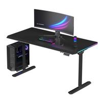 Žaidimų stalas Ultradesk QUEST Juodas, 140 x 70 cm, reguliuojamas aukštis  (72–120 cm)