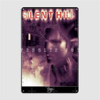 Silent Hill 1 Ps1 Original Art Box Cover Na Version Poster Metal Plaque Wall Cave Club Bar Painting Décor Tin Sign Poster 20x30cm blue