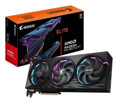 GIGABYTE AORUS Radeon RX 9070 XT ELITE 16G Graphics Card - 16GB GDDR6, 256-bit, PCI-E 5.0, 3100 MHz Core Clock, 2x DisplayPort, 2x HDMI, GV-R9070XTAORUS E-16GD