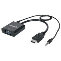 Manhattan Hdmi To Vga (With Audio)  Converter Cable, 1080P, 30Cm,