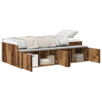 vidaXL Lovos rėmas Senovinis medis 80 x 200 cm Apdirbta mediena