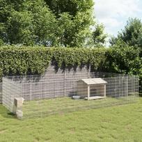 vidaXL Aptvaras gyvūnams, 24 segmentai, 54x100cm, galvanizuota geležis