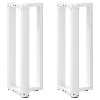 Konsolės stalo kojos t formos 2 vnt baltos 38x25x(72-73) cm